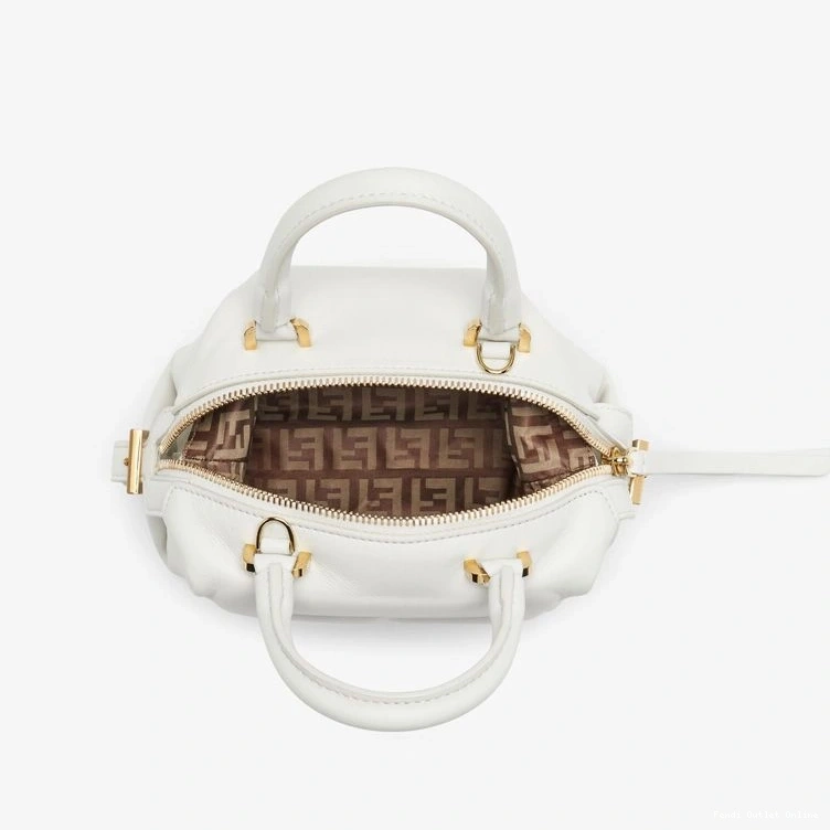 Cheap Nappa Leather Mini In Cube Bag White Fendi FF 0808